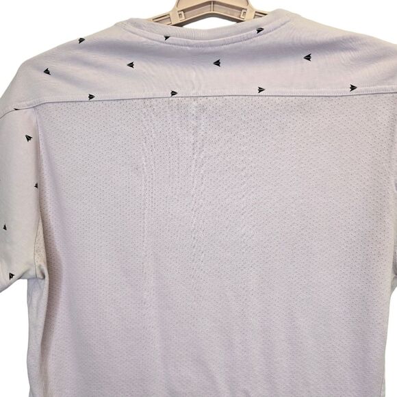 Reebok Men's Purple All Over Graphic Paper Plane Print Short Sleeve T-Shirt M - Picture 5 of 16